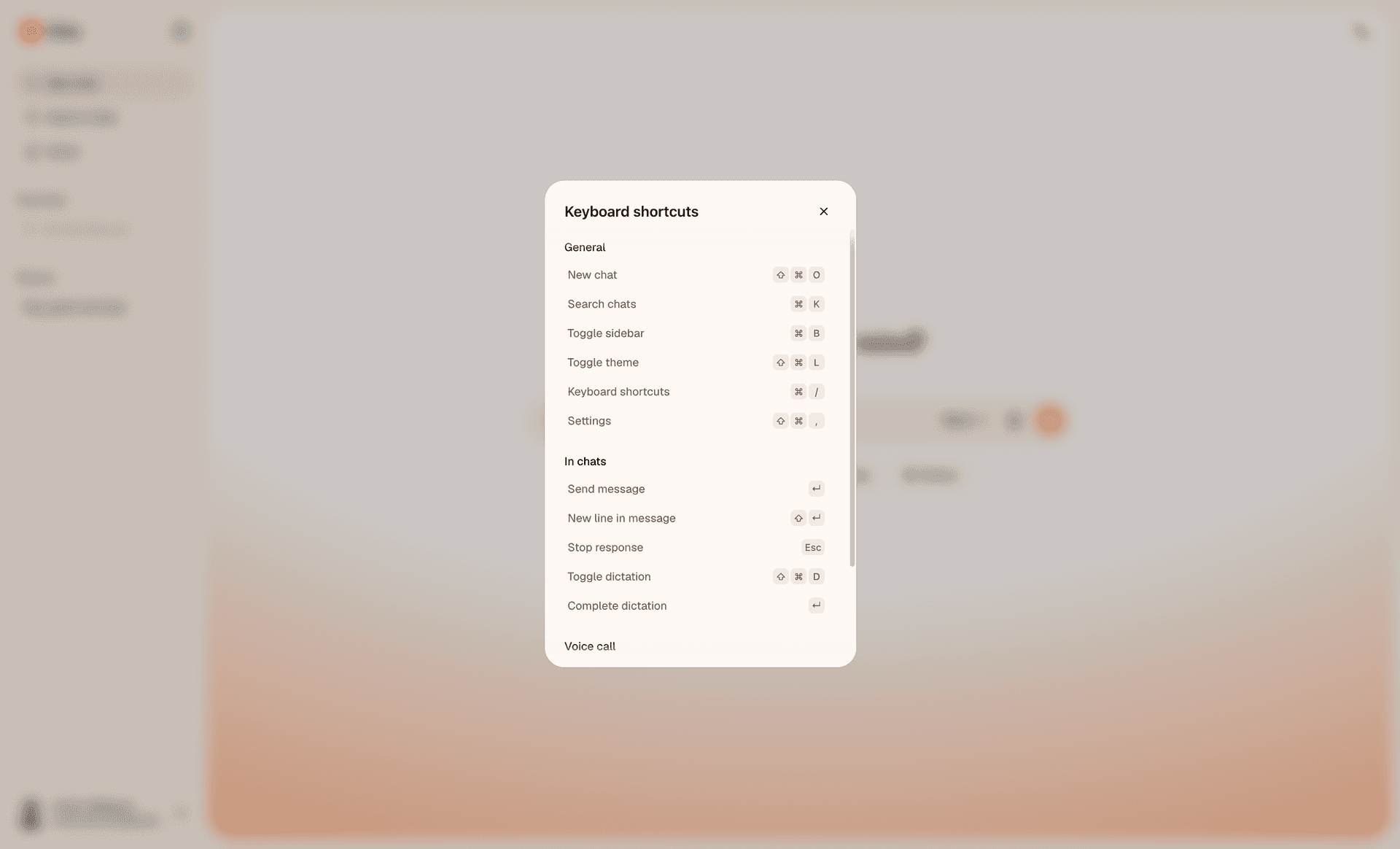 Keyboard shortcuts