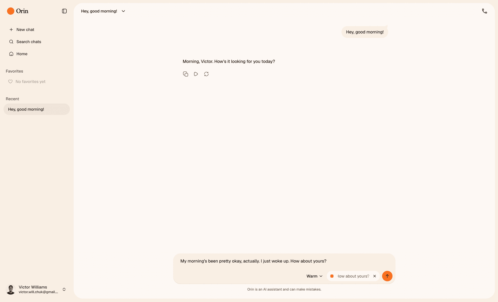 Dictating a message