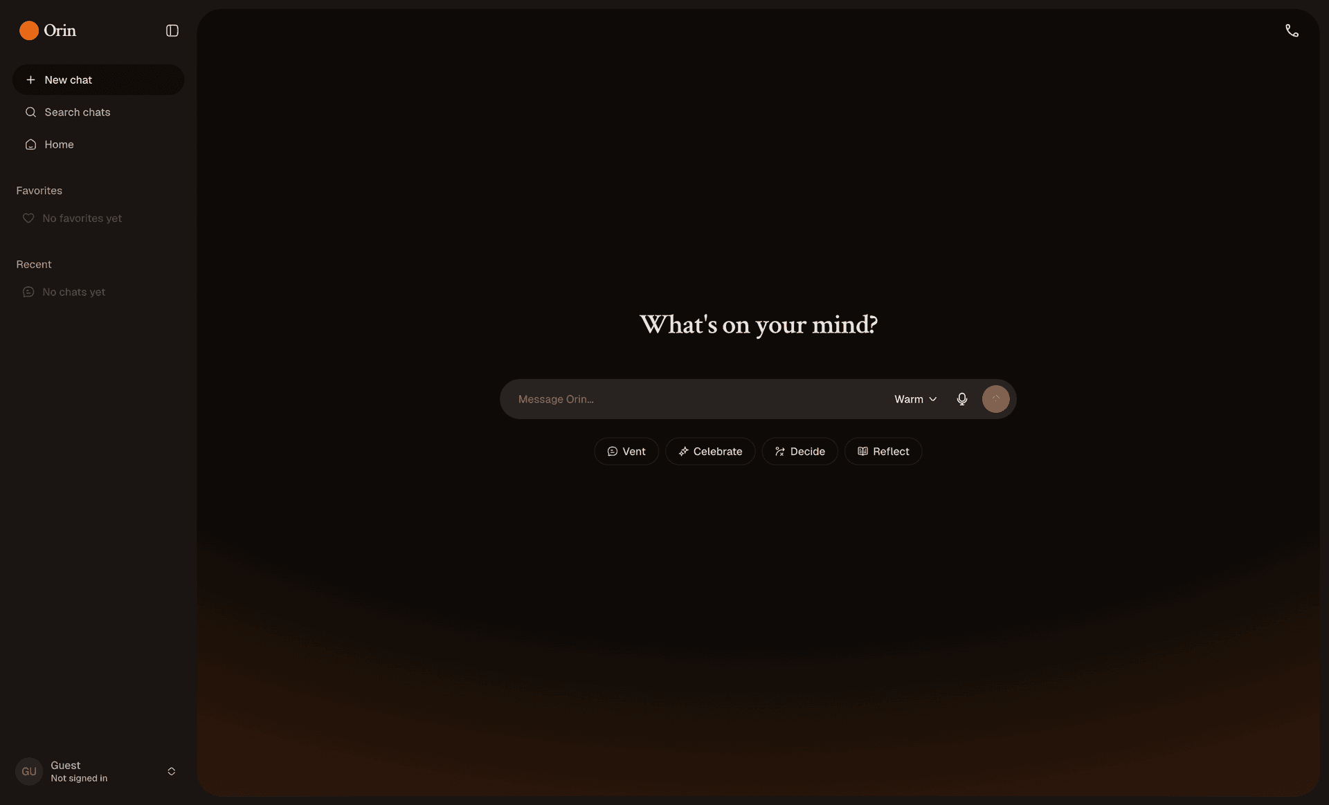 Home screen dark mode