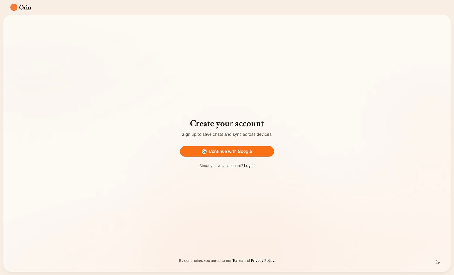 Sign up with Google