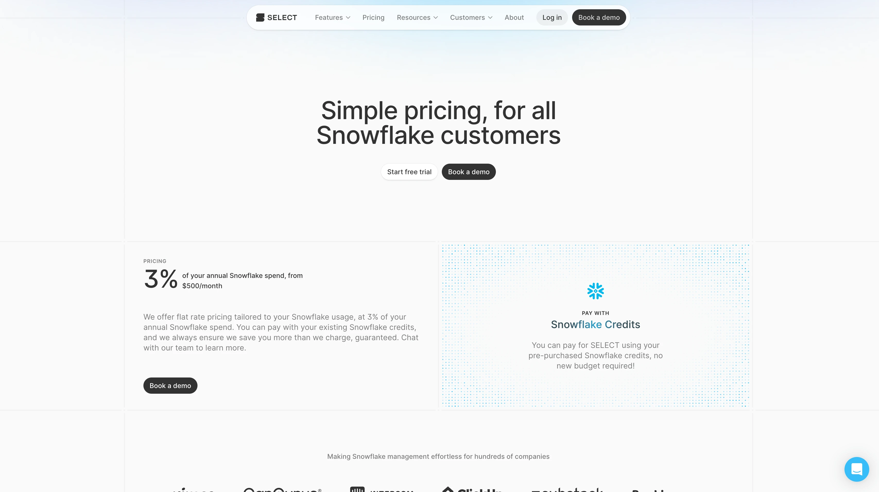 Pricing page