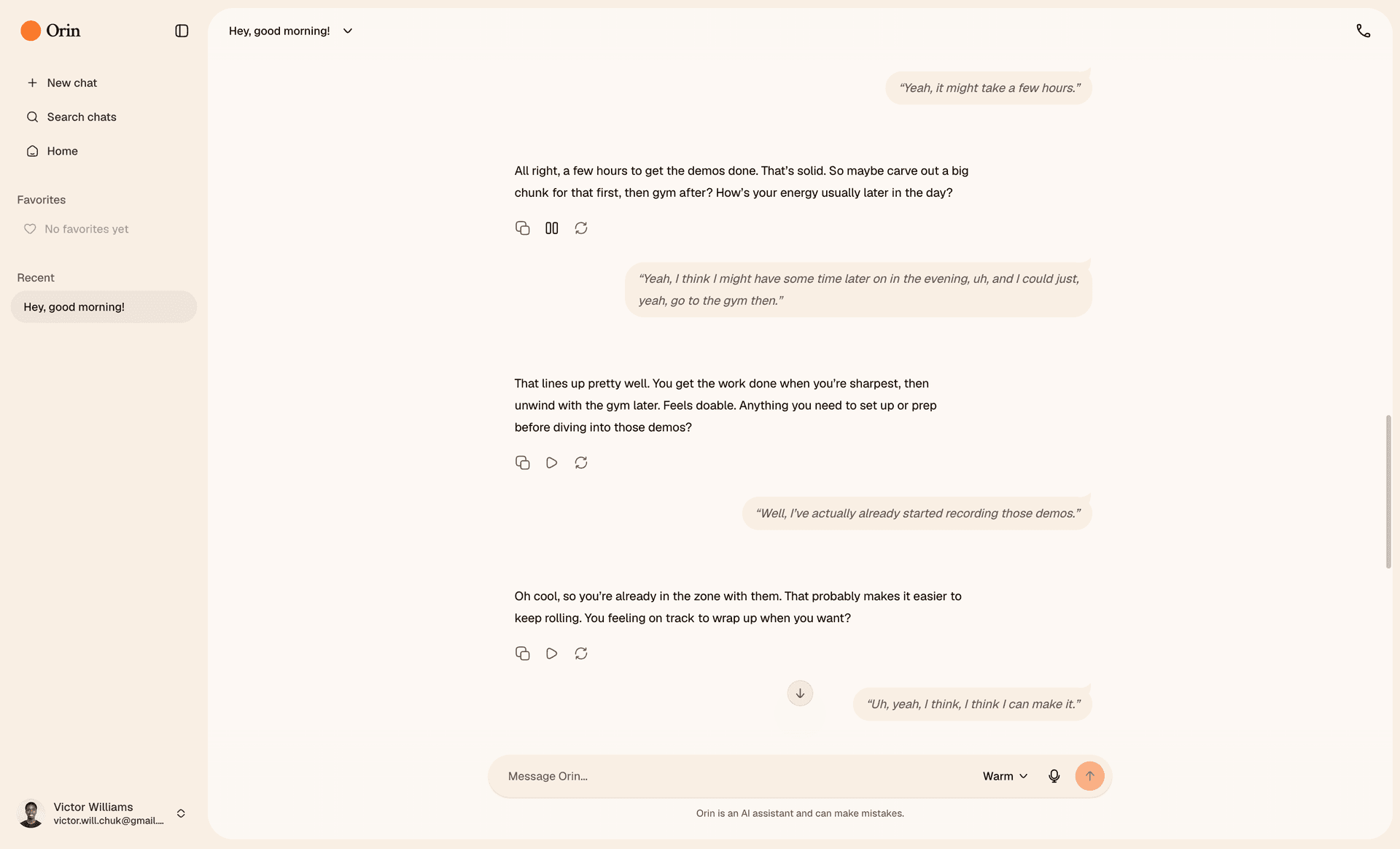 Full conversation thread